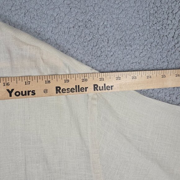 Paul Frederick Camp Shirt Mens XXL Beige Classic Fit 100% Pure Linen Old Money - Picture 8 of 12